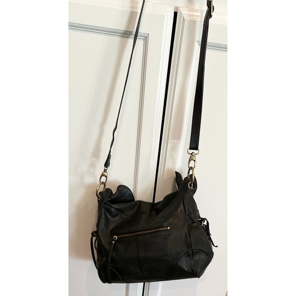 SORAL‎ New York Black Leather Convertible Shoulder Handbag - Picture 4 of 10